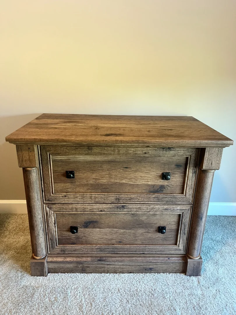 Sauder 2-drawer file cabinet assembled by Boxed2Built in Columbia, Tennessee